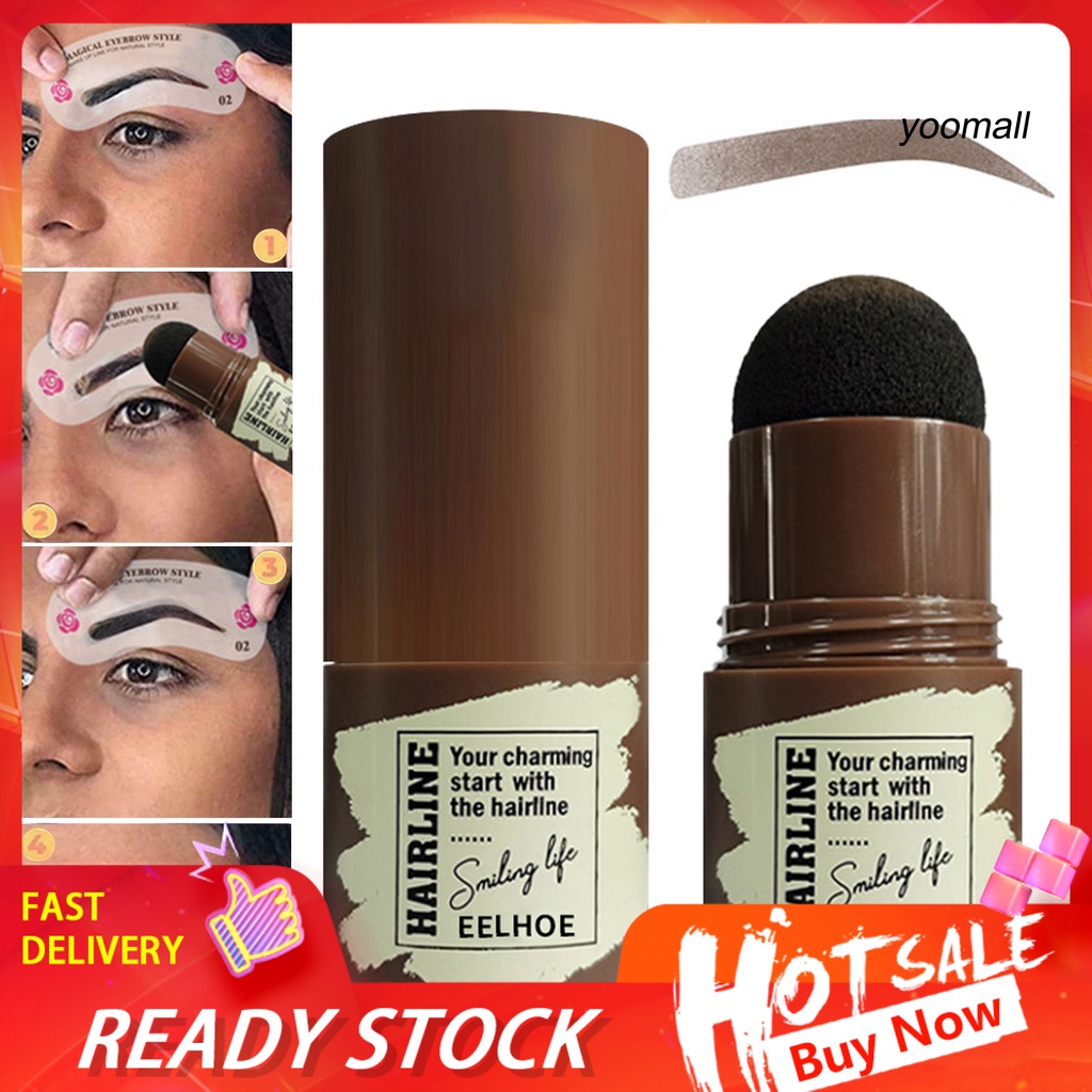 [Hàng mới về] Bộ khuôn kẻ bằng PVC và bột dặm lông mày một bước tối giản dễ sử dụng tiện lợi