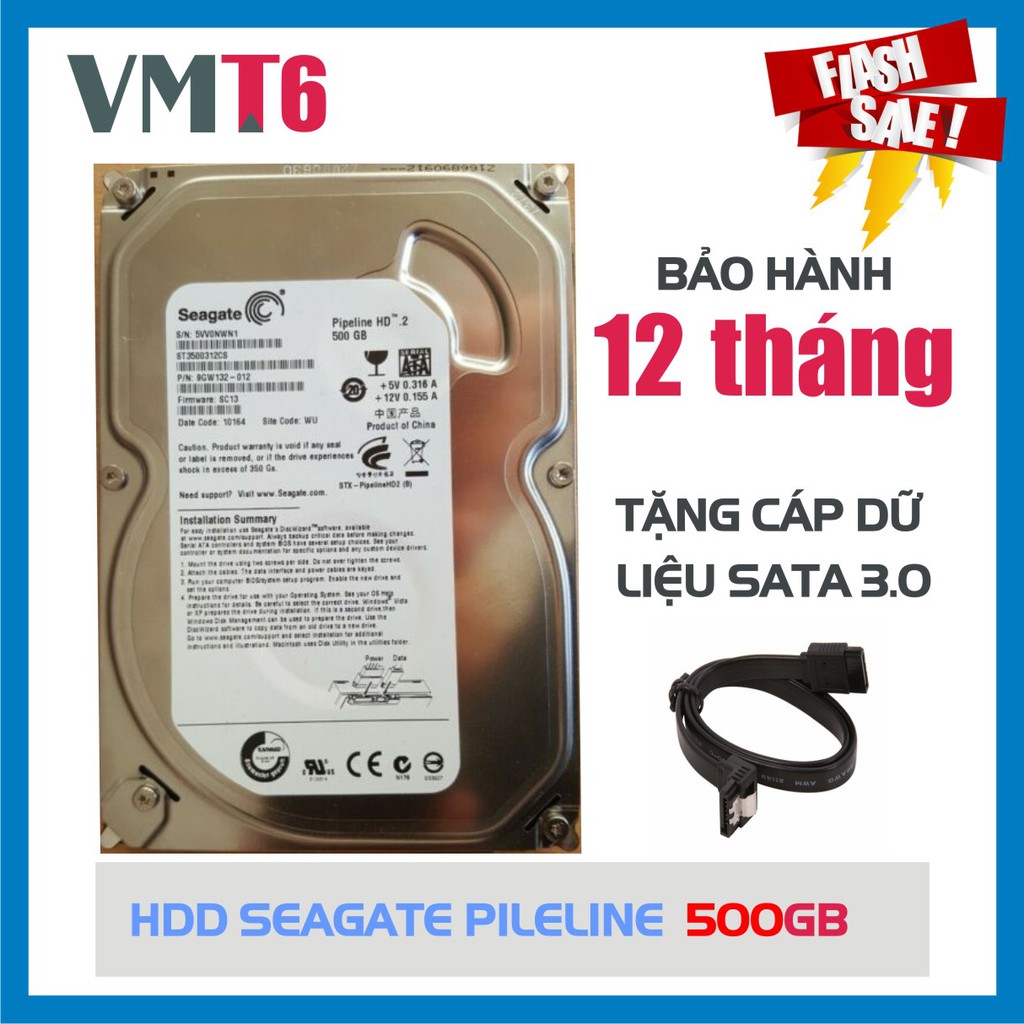 Ổ cứng HDD Seagate 500GB - Bảo hành 12 tháng !