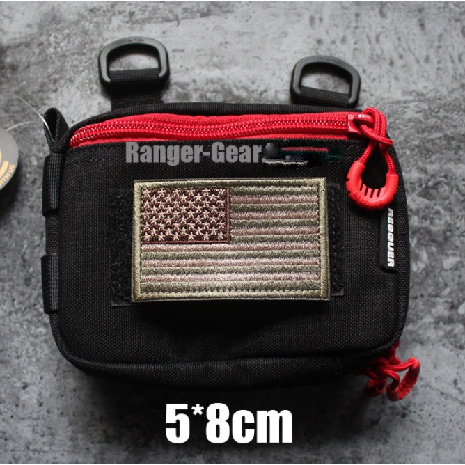 Patch vải velcro cờ Mỹ dán ba lô, nón , quần áo , túi xách