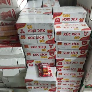 Xúc Xích Ăn Liền 3 Bông Mai Vissan Vị Bò, Heo 1 Thùng 20 Gói 105g