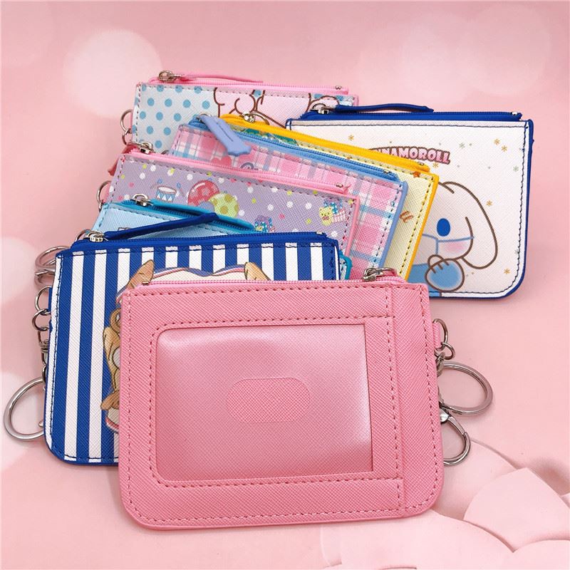 Túi đựng tiền Zipper Cute Cinnamoroll Coin Purse Cartoon Baby Cinnamoroll Giữ thẻ ID Hộp tiền nhỏ Sanrio Ví học sinh Quà tặng Văn phòng phẩm