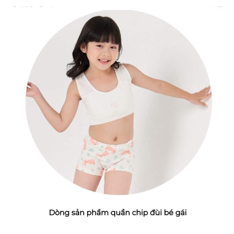 Quần lót đùi bé gái 100%coton Organic hiệu Aircool