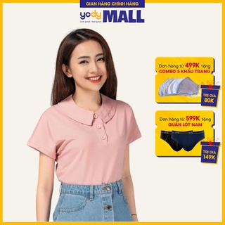 Áo phông Polo nữ cổ sen YODY chất liệu cotton thấm hút tốt nhiều màu APN3732