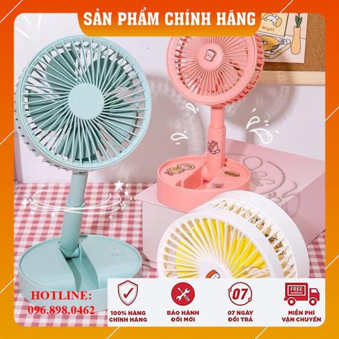 [CHÍNH HÃNG-FREESHIP] Quạt Tích Điện Mini Gấp Gọn, Quạt Để Bàn Mini, Quạt Mini Để Bàn Sạc Pin, Quạt Mini USB JH2058