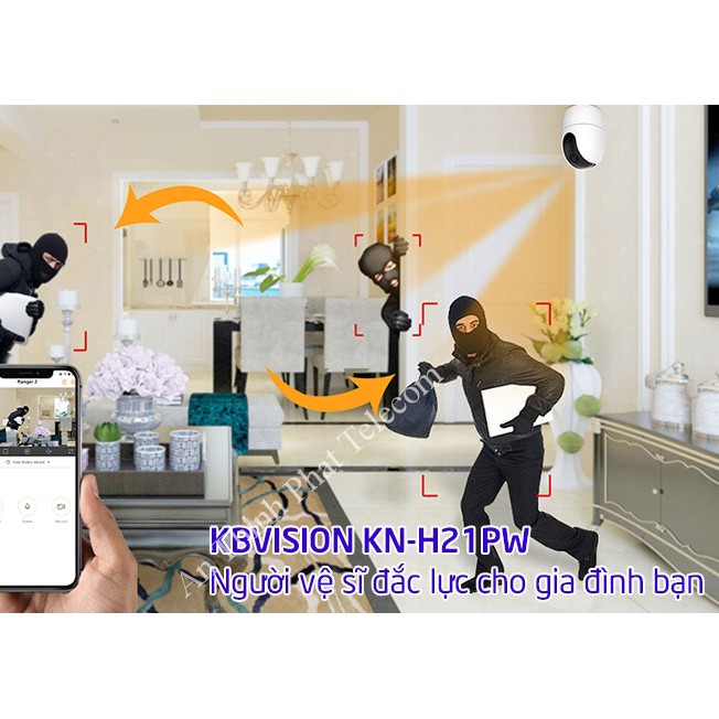 [Mã 267ELSALE hoàn 7% đơn 300K] Camera WiFi Kbone H21P, H21P 1080P - Xoay 360 độ | BigBuy360 - bigbuy360.vn