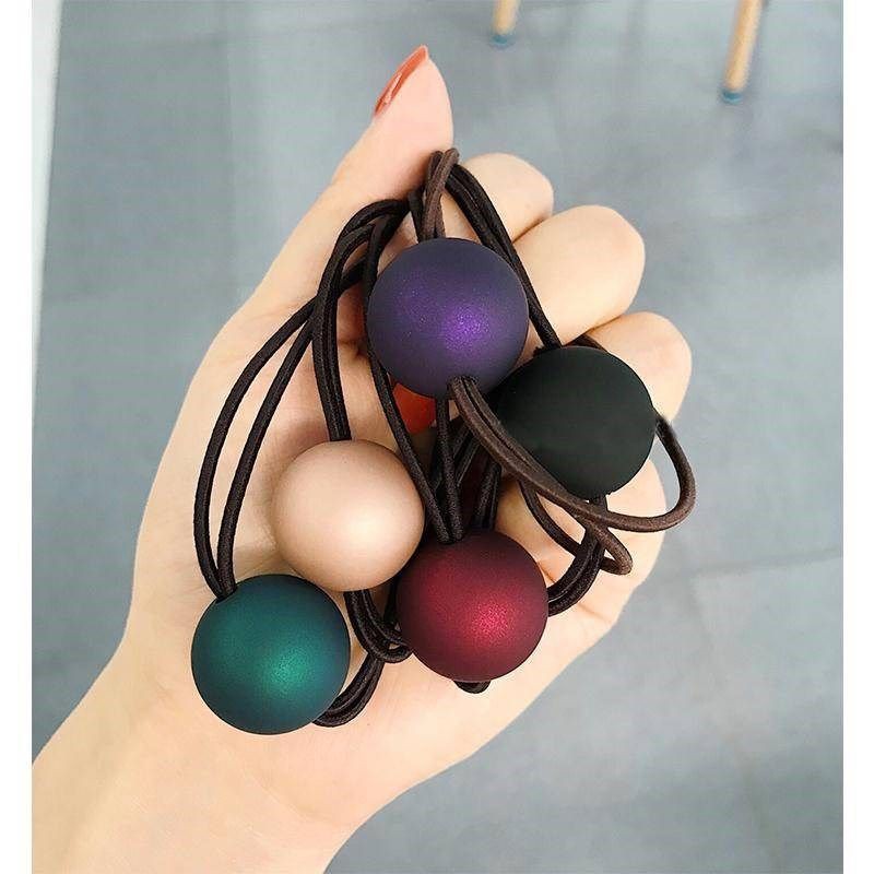 Kẹp tóc phối quả bóng lớn phong cách Hàn Quốc xinh xắn cho nữ