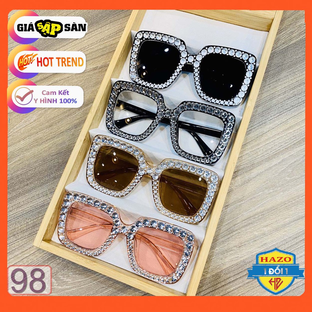 [Mã FARSSTGRE giảm 5K đơn bất kỳ] MẮT KÍNH THỜI TRANG NỮ VIỀN ĐÁ SANG CHẢNH CỰC ĐẸP