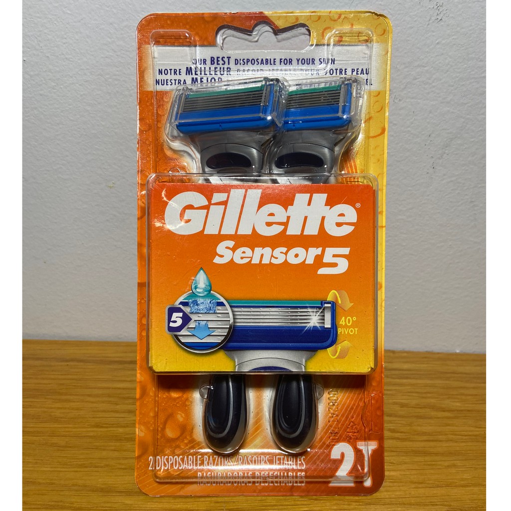 Bộ 2 dao cạo râu Gillette Sensor 5 Men's hàng xách tay Mỹ