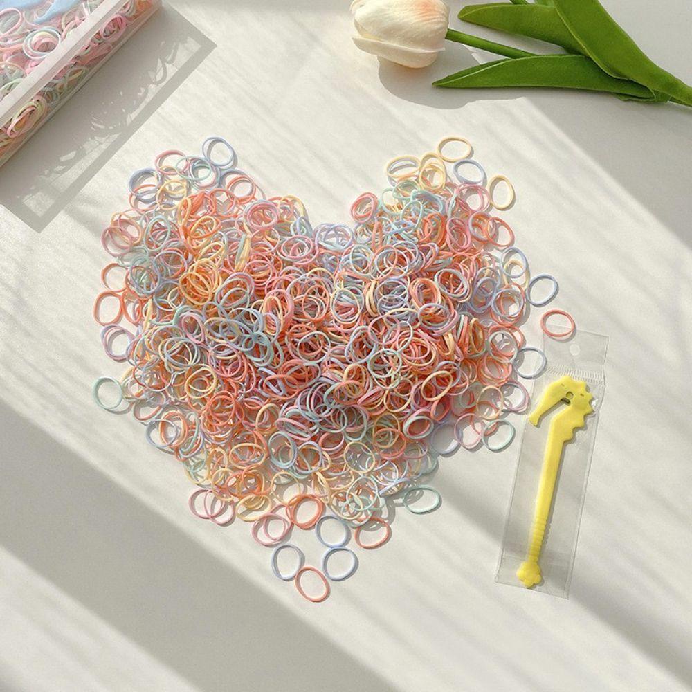 MXGOODS Dây Buộc Tóc Cao Su Nhiều Màu Sắc Dùng Một Lần Dành Cho Trẻ Em