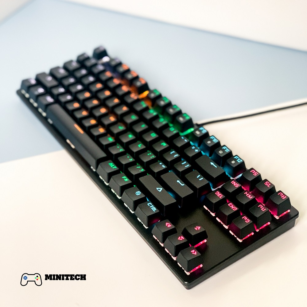 Bàn Phím Cơ Led Dark Alien - rainbow - blueswitch - 87 phím