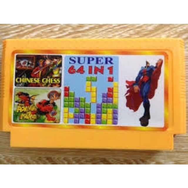 Băng 64 trò điện tử 4 nút mario ninja cứu mẹ , ăn chuối , xếp hình (Dùng cho máy 8 bit 4 nút )
