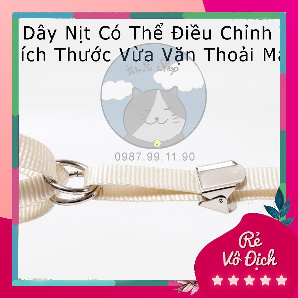 [SALE LỖ]   [Rẻ Vô Địch] Dây Dắt Chó Mèo Yếm Ngực Hàn Quốc Nơ Retro Dây Dẫn Cho Thú Cưng