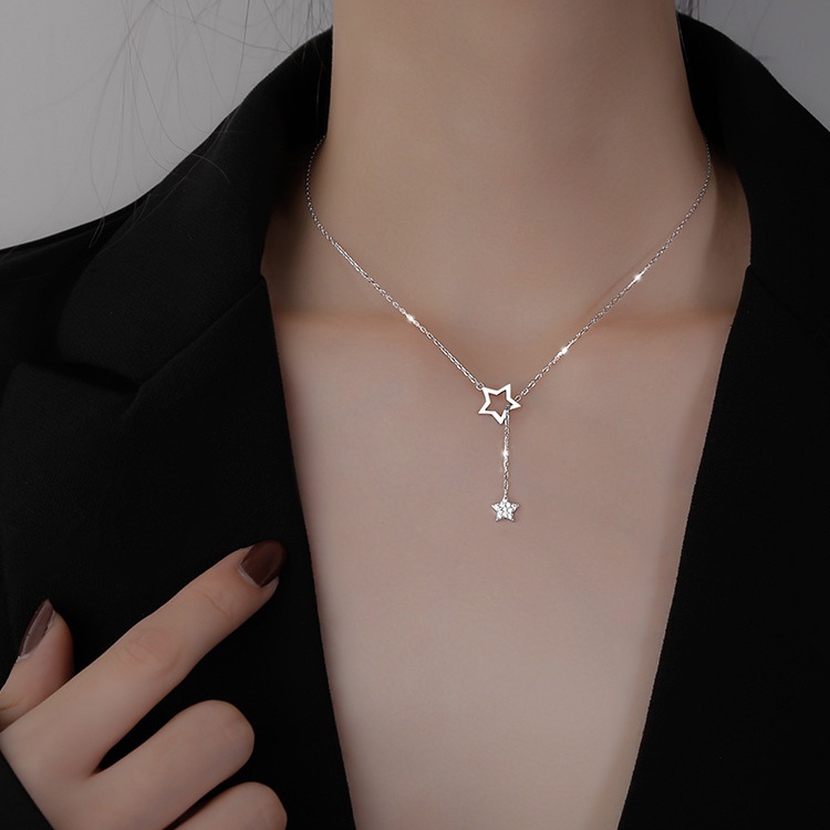 Dây chuyền bạc ngôi sao sợi mảnh phong cách trẻ trung nữ tính ANNIE - B69