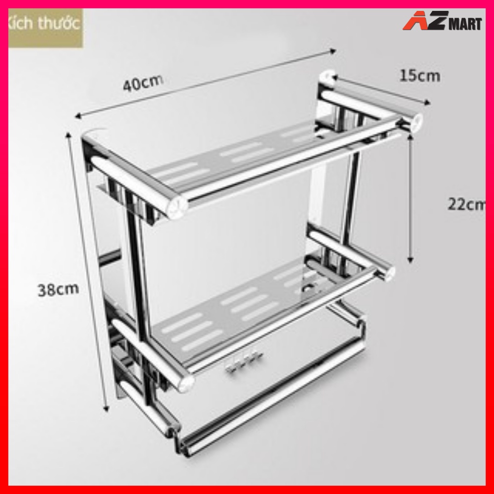 Kệ Treo Nhà Tắm FREESHIP Kệ Để Đồ Nhà Tắm Dán Tường Inox 304 Cao Cấp