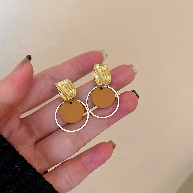 Bông Tai Mạ Bạc 925 Họa Tiết Hình Học Phong Cách Mori Hàn Quốc Cổ Điển Thời Trang 2022