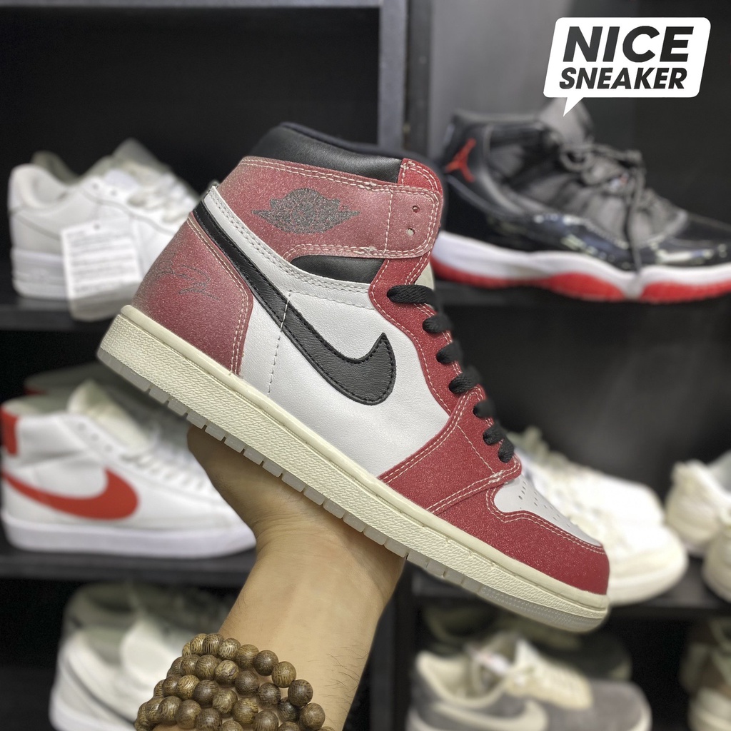 Giày Jordan 1 Troophy Room Chicago (Trắng/Đỏ/Đen) - Phiên bản high Quality | Nice Sneaker .