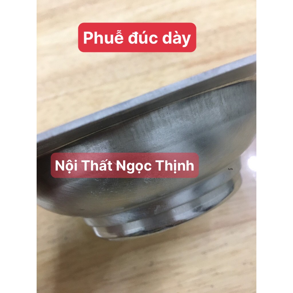 Hố ga inox 304 LR-07 (phễu thoát sàn chống hôi) - Đúc nguyên khối cao cấp