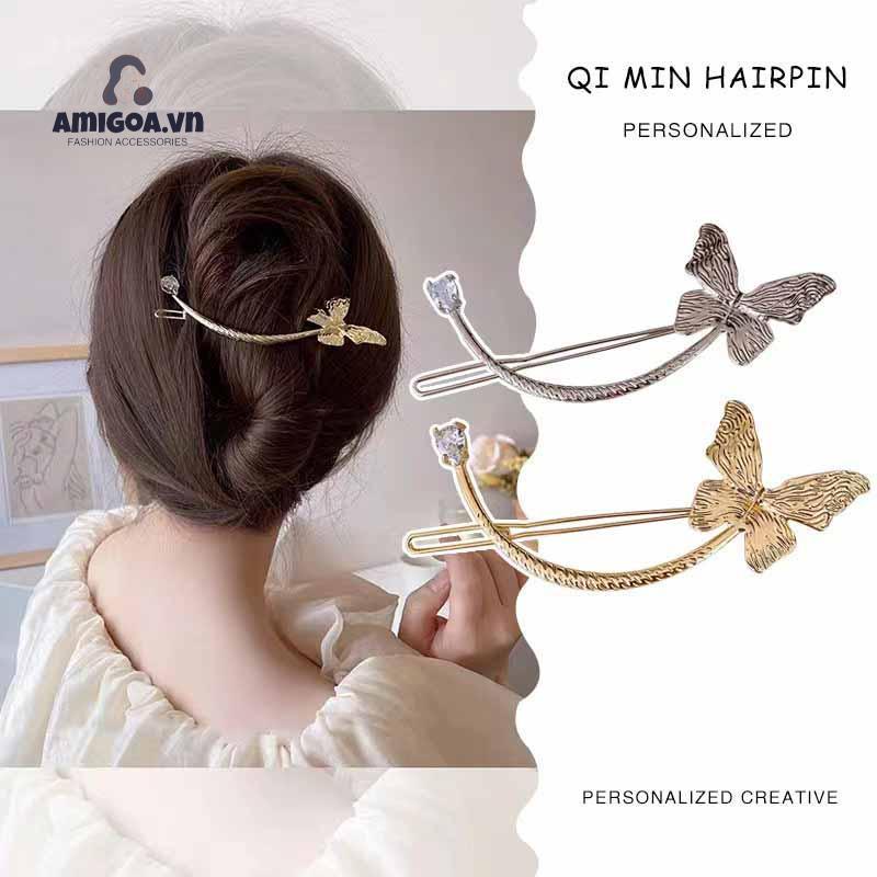 ✨✨Kẹp Tóc Hình Bướm Bằng Kim Loại Thanh Lịch Cho Nữ