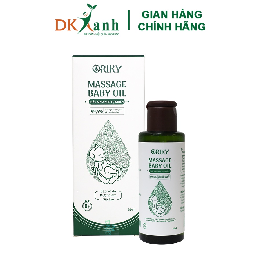 Dầu massage Oriky dưỡng ẩm cho bé, 60ml / chai