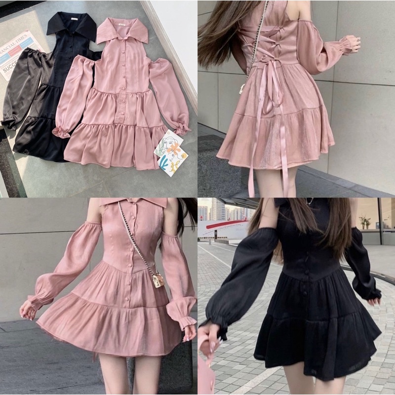 Đầm Sơ mi Đan Dây Xịn Xò