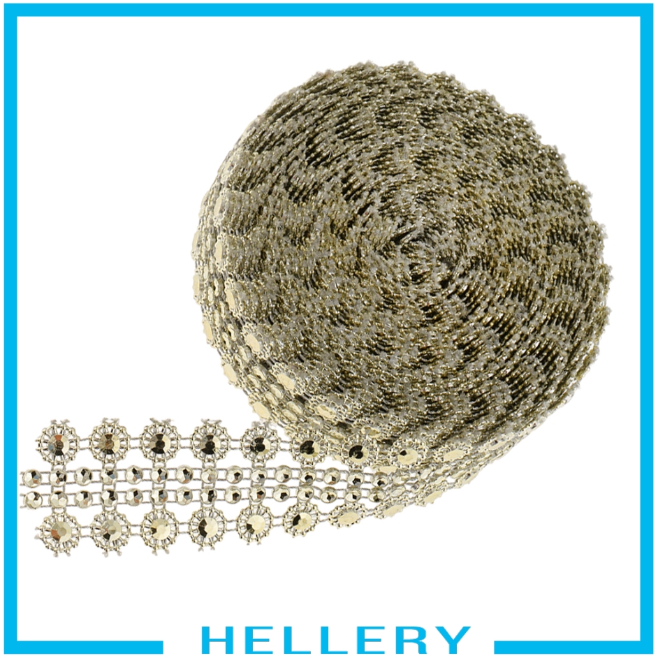 Cuộn Dây Ruy Băng Đính Đá Pha Lê Dài 5 Yards Dùng Trang Trí