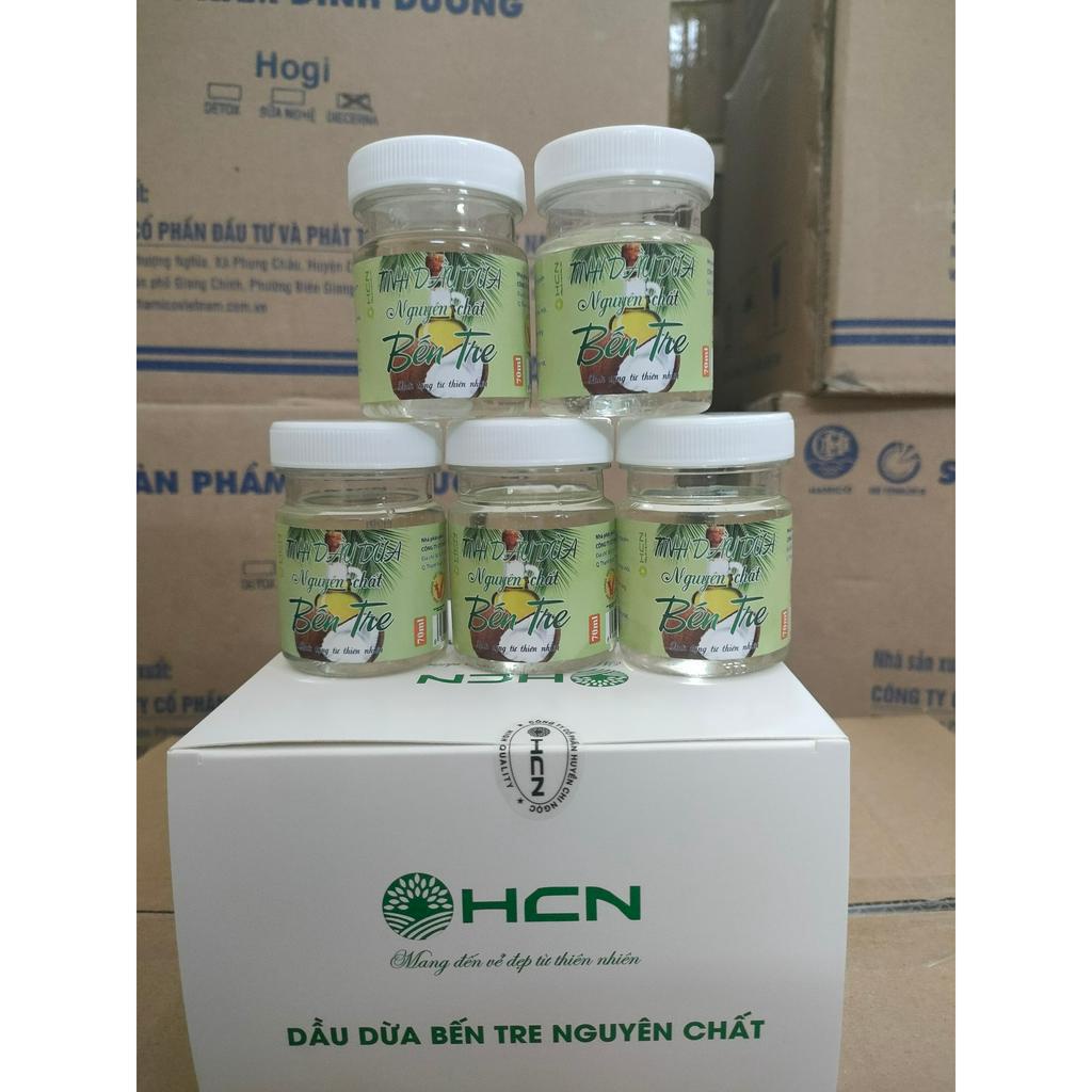 Tinh dầu dừa nguyên chất Bến Tre, hũ 70ml