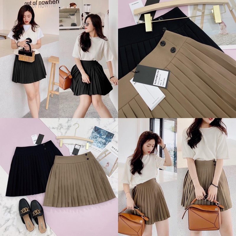 Chân váy xếp ly ngắn