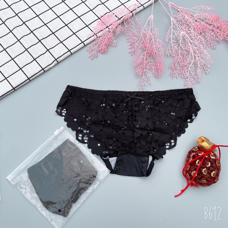 Quần lót ren cắt laze sexy cao cấp kèm túi zip
