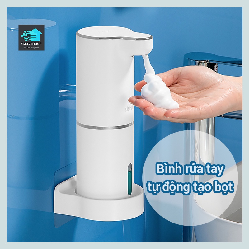Bình Rửa Tay Tự Động Tạo Bọt Dehub Hàn Quốc, Cảm Biến Thông Minh Từ Khoảng Cách 6 Cm, Tạo Bọt Sau 0.25s, Sạc Pin Usb