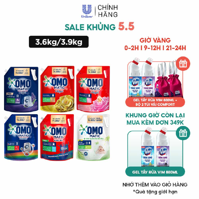 Túi nước giặt OMO Matic 3,6kg giá chỉ còn <strong class="price">15.900.000.000đ</strong>