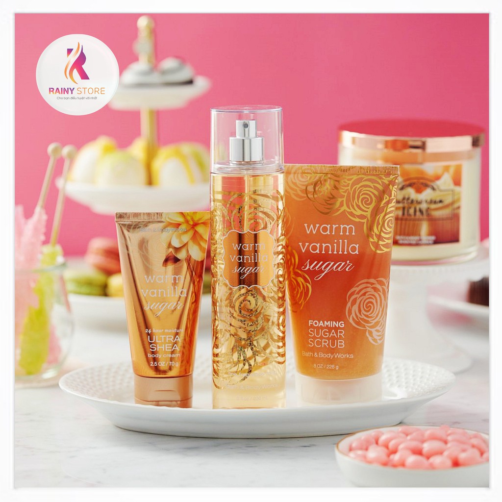 Xịt thơm toàn thân Bath & Body Works Warm Vanilla Sugar 236ml | BigBuy360 - bigbuy360.vn