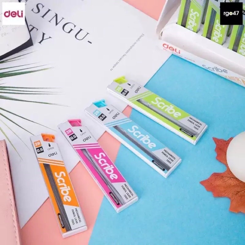 Ruột ngòi chì kim 2B Deli 0.7/0.5mm