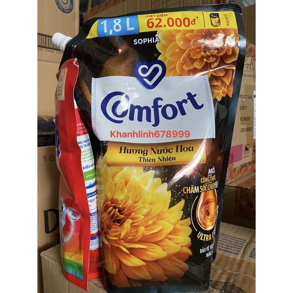 Nước xả vải Comfort SOPHIA hương nước hoa 1,8L ( tặng kèm như hình )
