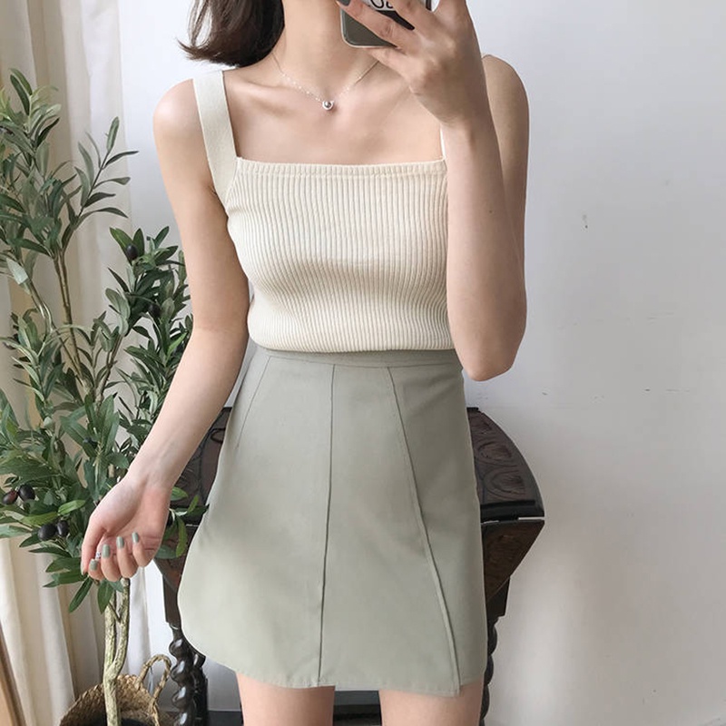 Áo IELGY không tay cổ vuông dáng ôm thời trang cho nữ