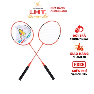 Vợt Cầu Lông RA18 1 Cặp - (TẶNG TÚI ĐỰNG VỢT) - 100% Thép Mạ Crom, Sơn Đỏ Cam, Lưới 8kg, 68 x 22 cm