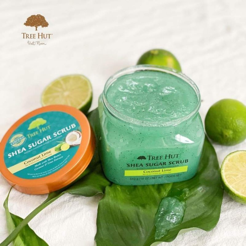 TẨY TẾ BÀO CHẾT CƠ THỂ TREE HUT SHEA SUGAR SCRUB COCONUT LIME