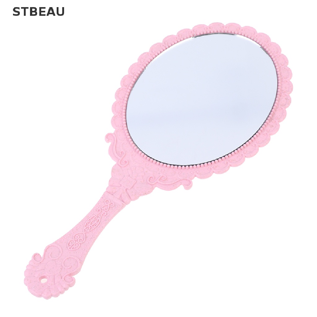 [Hàng mới về] Gương trang điểm cầm tay chạm khắc phong cách vintage