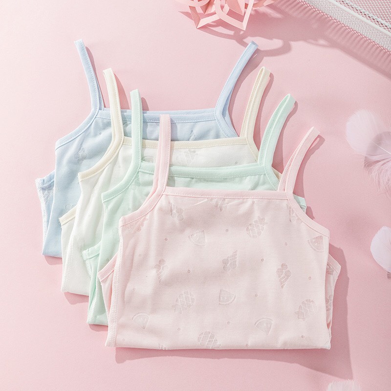 Bộ Áo Liền Quần 2 Dây Mùa Hè Mỏng Mát Cho Bé Sơ Sinh