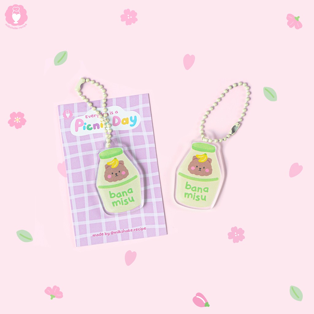 Móc khoá cute, Keychain đa năng Picnic Day