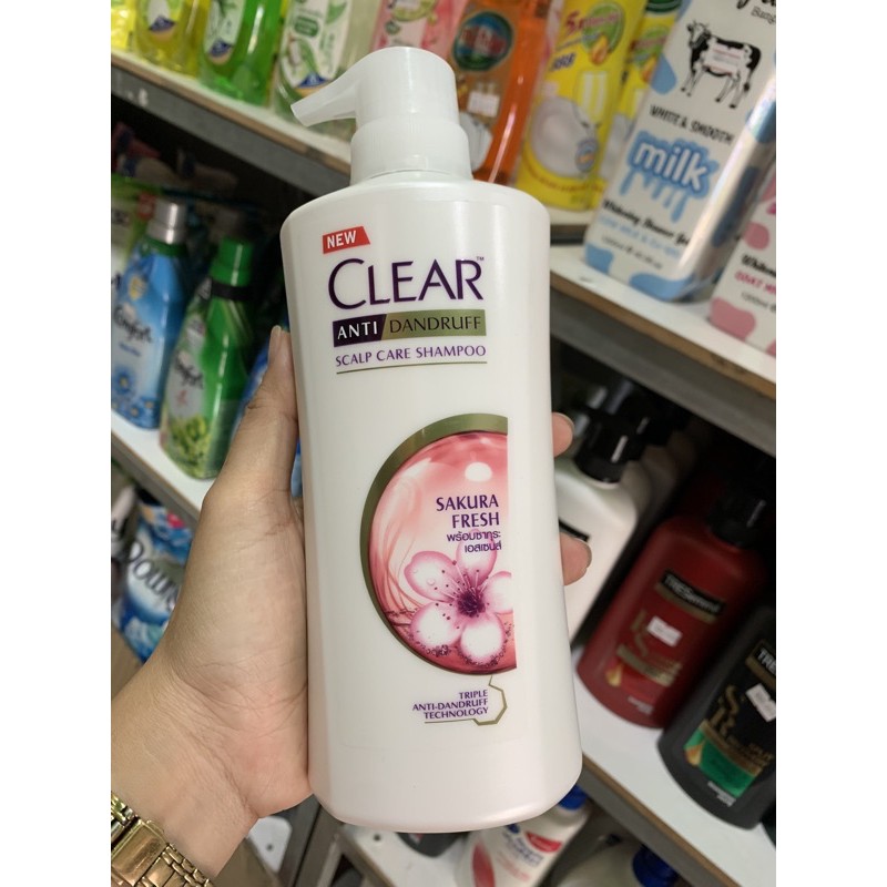 Dầu gội CLEAR Bạc Hà/ Hoa Anh Đào, chai 480ml