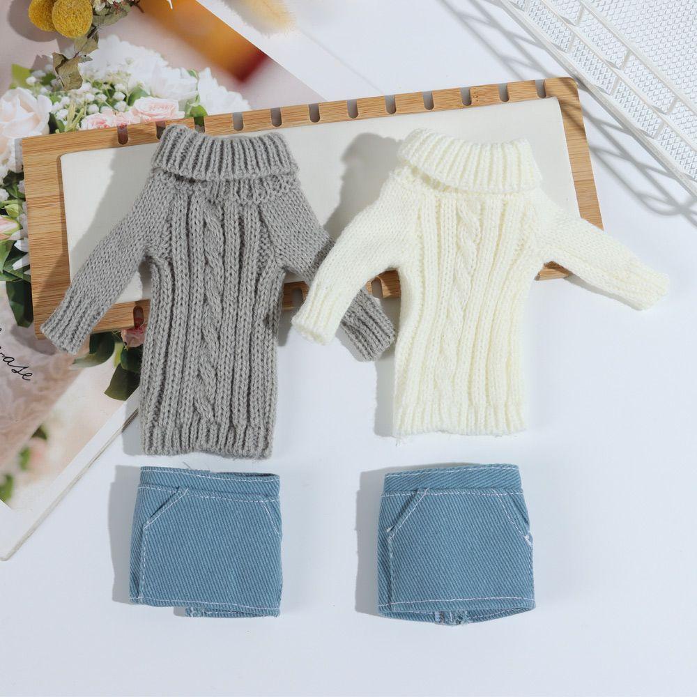 1 Bộ Áo Len Đan Thủ Công Mini Nhiều Màu Sắc Giản Dị Dành Cho Trẻ Nhỏ