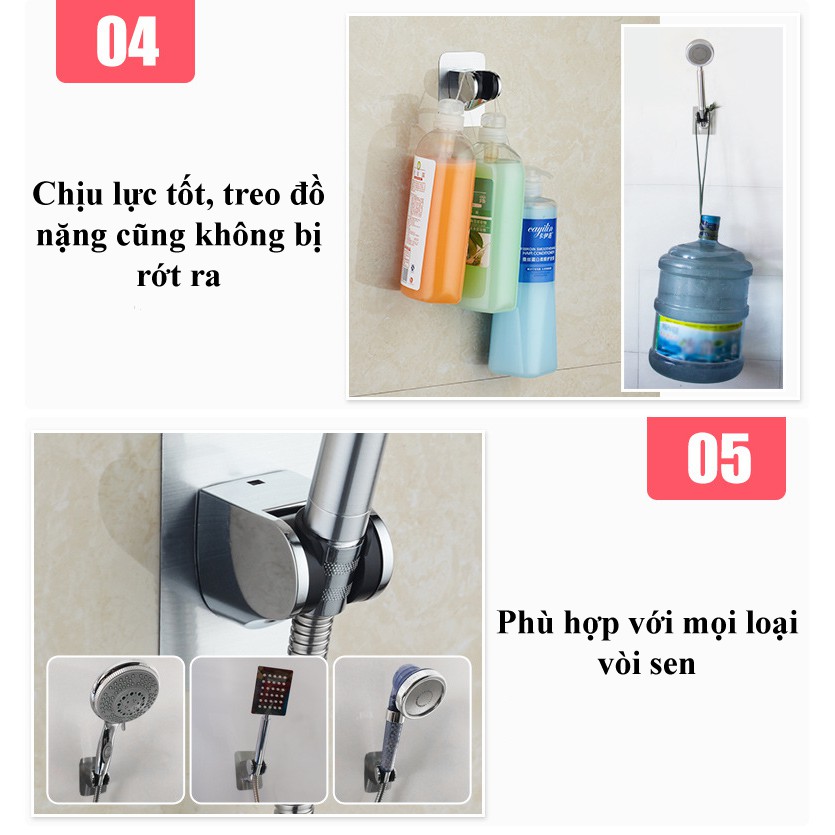 Giá Đỡ Vòi Hoa Sen Dán Tường Không Khoan Đục Tiện Lợi