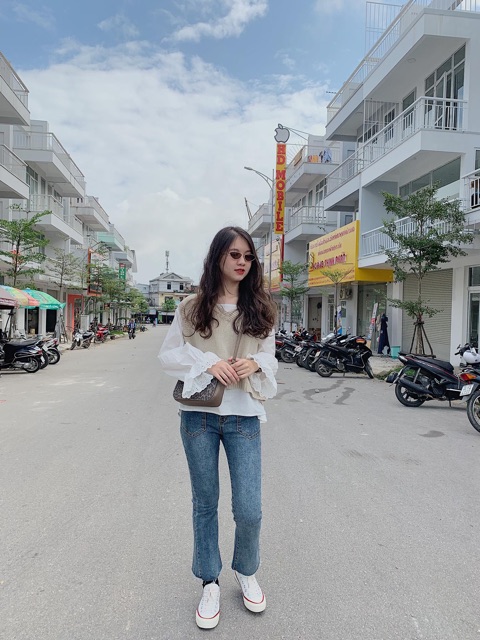 Set áo gile tay xinh