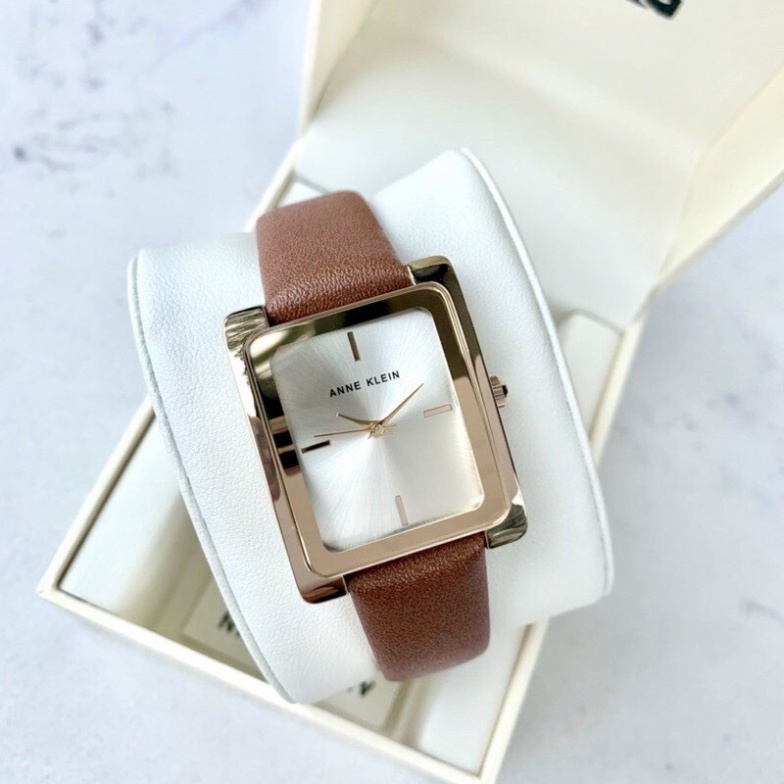 Đồng hồ ANNE KLEIN nữ dây da hàng đẹp logo sắc nét