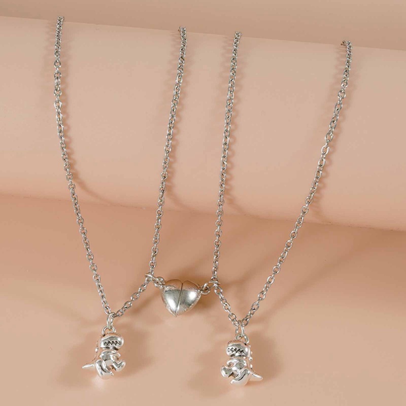 Ygt Vòng cổ Nam Châm Hình Khủng Long Màu Trắng Và Đen Có Thể Điều Chỉnh Tình Yêu Không Giới Hạn Làm Quà Tặng Cho Cặp Đôi