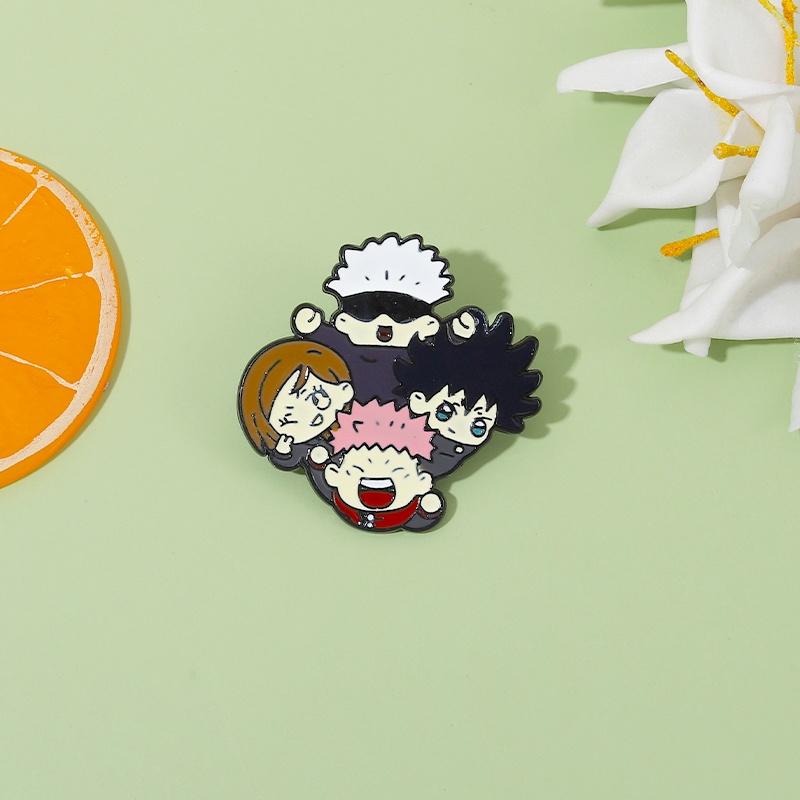 Ghim cài áo QIHE JEWELRY bằng kim loại in chữ &quot;Curse Back to War&quot; cá tính