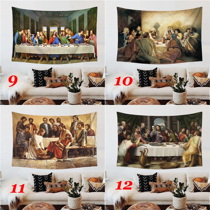 Thảm Treo Tường Trang Trí In Hình Chúa Jesus Kèm Kẹp Độc Đáo