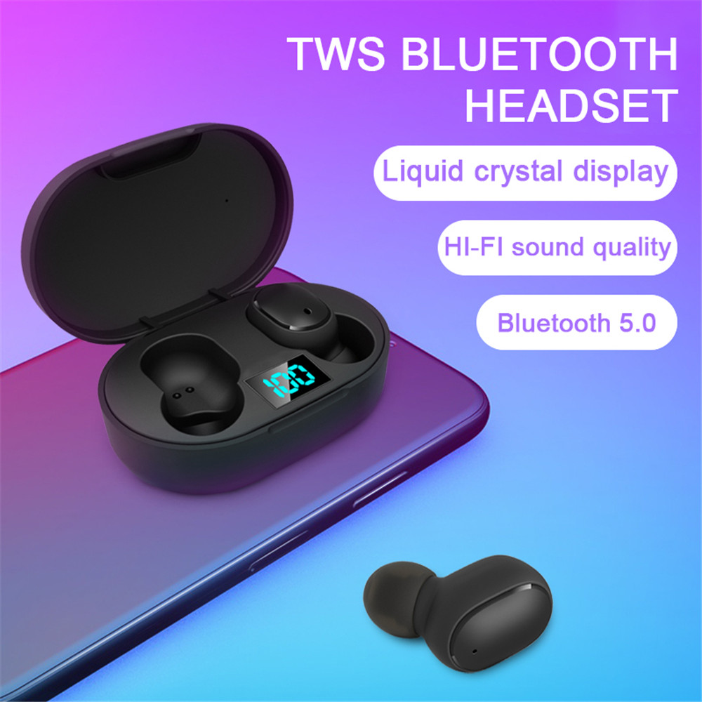 Tai Nghe Bluetooth 5.0 Không Dây E6S Tws Có Đèn Led