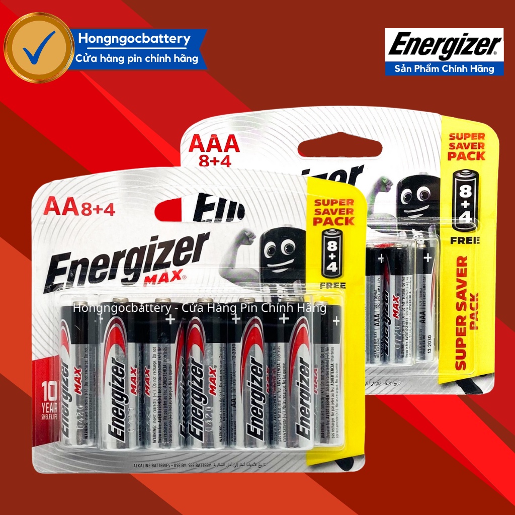 Pin AA , AAA - Pin Energizer 1,5V Siêu Bền - Hàng Chính Hãng