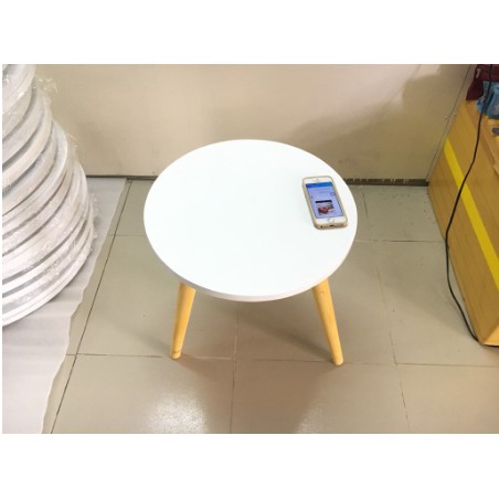 [ CỠ TO 60cm] Bàn gỗ màu trắng, bàn trà , bàn ngồi bệt decor kiểu Nhật